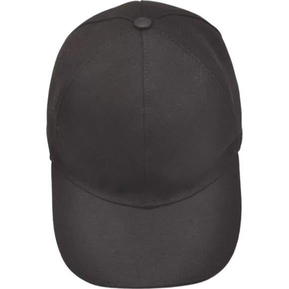 087273AR (S3) Gucci Cap Web Sherry Line Interlocking Black Canvas - Picture 6 of 14